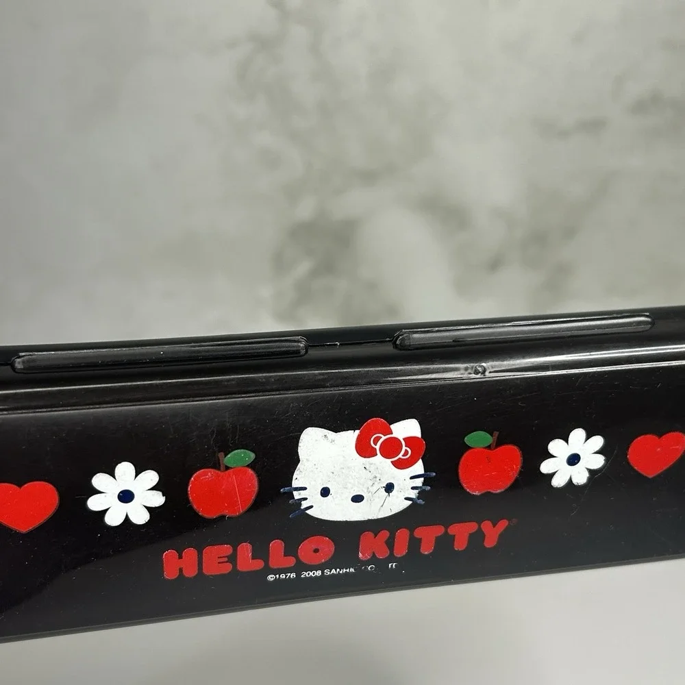 Sanrio Hello Kitty Pencil Case Black Red‎ 2008 Collectible